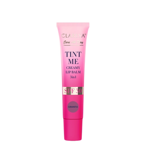 Claresa - Tint Me Creamy Lip Balm 3in1 SPF 30 - Színezett Ajakbalzsam SPF30 UV-szűrővel - Granita - 12 ml