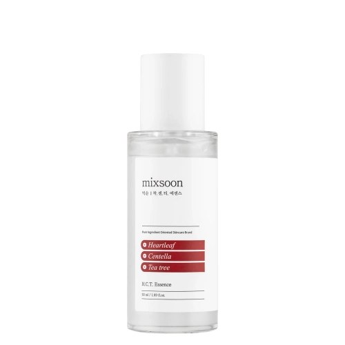 Mixsoon - H.C.T. Essence - Bőrnyugtató Eszencia Ezüst Szirtőrrel, Ázsiai Gázlóval és Teafaolajjal - 50ml