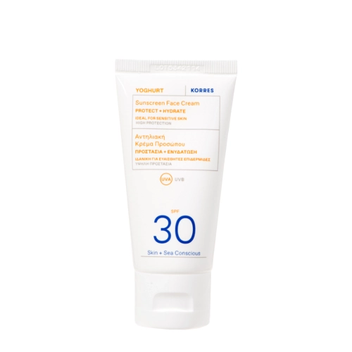 Korres - Yoghurt Sunscreen Face Cream-Gel SPF 30 - Fényvédő Gél-Krém - 50ml