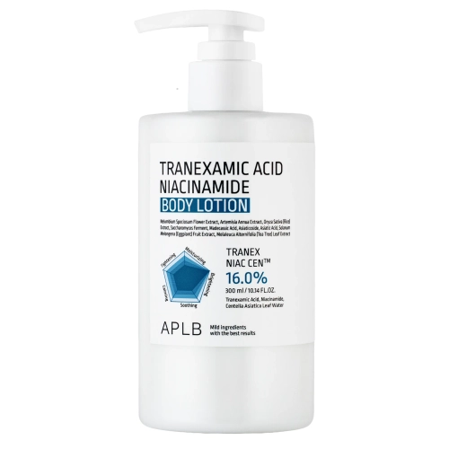 APLB - Tranexamic Acid Niacinamide Body Lotion - Hidratáló Testápoló Tej Tranexámsavval és Niacinamiddal - 300ml