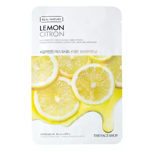 The Face Shop - Natural Mask Lemon - Világosító Fátyolmaszk Citromkivonattal - 20g