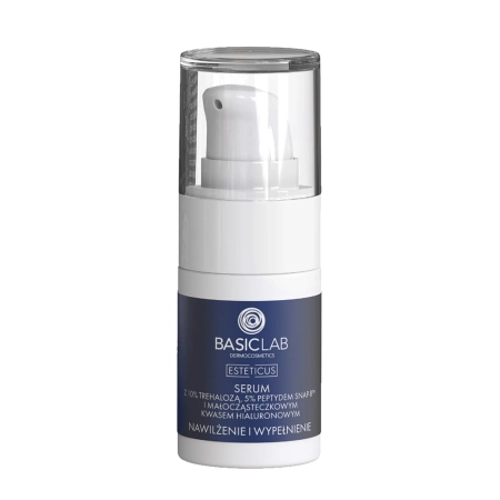 BasicLab - Esteticus - Hidratálás és feltöltés - Szérum 10% trehalózzal, 5% peptiddel és hialuronsavval - 15ml