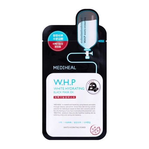Mediheal - W.H.P White Hydrating Black Mask EX - Világosító és Hidratáló Arcmaszk - 1db/27ml