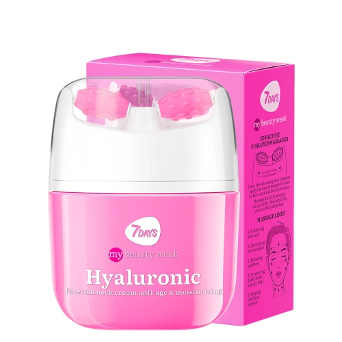 7DAYS - My Beauty Week - Hyaluronic V-Shaping Facial Anti-Age Concentrate - Ránctalanító Arckrém-koncentrátum Görgővel - 40ml