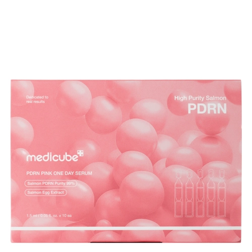Medicube - PDRN Pink One Day Serum - Egynapos Hidratáló Szérum Kollagénnel és PDRN-nel - 10db x 1,5ml