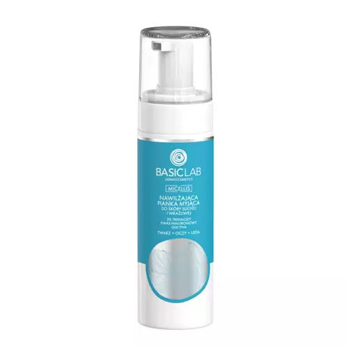 BasicLab - Micellis - Hidratáló Arclemosó Hab Száraz és Érzékeny Bőrre - 150ml