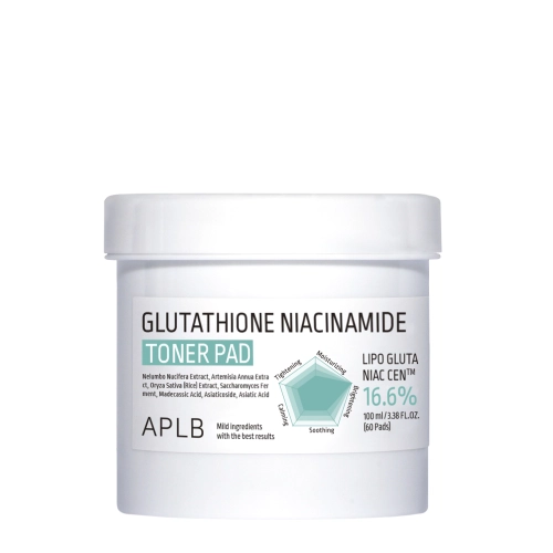 APLB - Glutation Niacinamide Toner Pad - Világosító Arckorongok - 60db/100ml