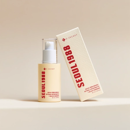 K-SECRET - SEOUL 1988 Serum : Retinal Liposome 2% + Black Ginseng - Feszesítő Szérum Retinallal - 30ml