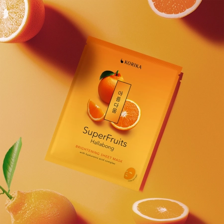 KORIKA - Superfruits Brightening Sheet Mask Hallabong - Ragyogtató Fátyolmaszk - 1db/25g
