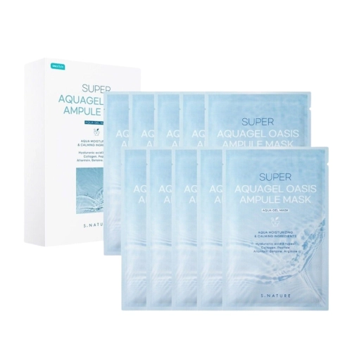 S.Nature - Super Aquagel Oasis Ampoule Mask Set - Hidratáló Fátyolmaszk Készlet - 10x30ml