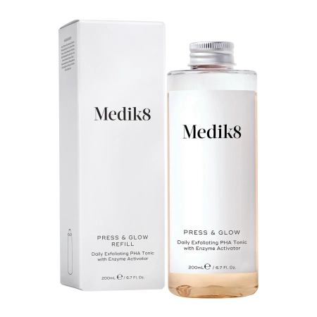 Medik8 - Press&Glow Refill - Tonik PHA Savval és Hámlasztó Enzimek Aktivátorával - 200ml - Refill