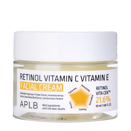 APLB - Retinol Vitamin C Vitamin E Facial Cream - Arckrém Retinollal, C- és E-vitaminnal - 55ml