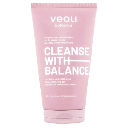 Veoli Botanica - CLEANSE WITH BALANCE - Hámlasztó Hatású Arclemosó Gél Zsíros és Kombinált Bőrre - 150ml