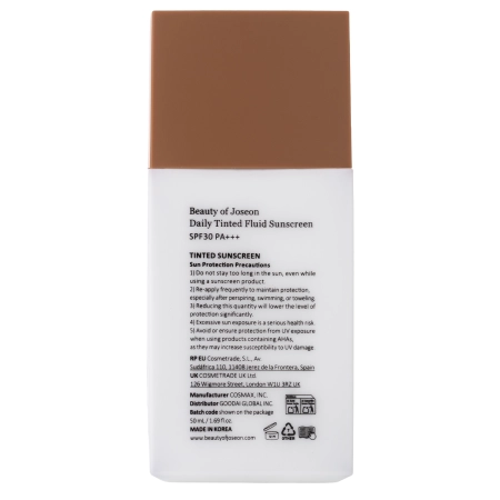 Beauty of Joseon - Daily Tinted Fluid Sunscreen #MY220 - Színezett Fényvédő Fluid - 50ml
