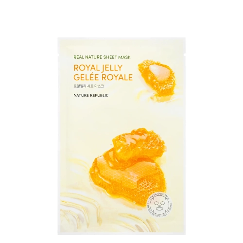 Nature Republic - Real Nature Royal Jelly Sheet Mask - Fátyolmaszk Méhpempővel - 1db/23ml