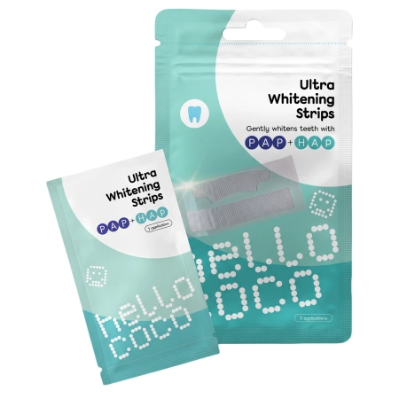 hello coco - Ultra Whitening Strips PAP - Fogfehérítő Csíkok PAP-savval - 10szt