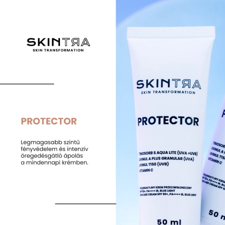 SkinTra - Protector - Bőrápoló Fényvédő Krém SPF 50+/PA++++, IR, BLUE LIGHT - 50ml