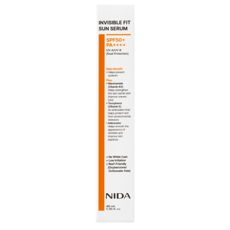 NIDA - Invisible Fit Sun Serum - Arcszérum UV-szűrővel - 40ml