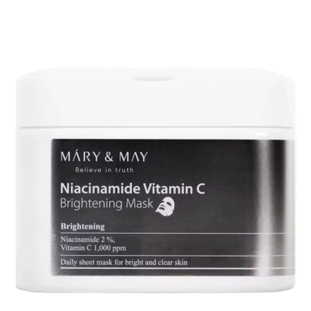 Mary&May - Niacinamide Vitamin C Brightening Mask - Világosító Arcmaszk Szett - 30db