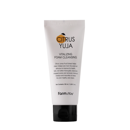 Farmstay - Citrus Yuja Vitalizing Foam Cleansing - Arctisztító Hab Yuzu Gyümölcskivonattal - 100ml
