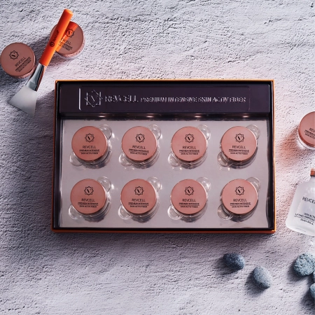 REVCELL - Premium Intensive Skin Activ Fiber Set - Szilárdító és Hidratáló Arcápoló Készlet - Szálak - 8db