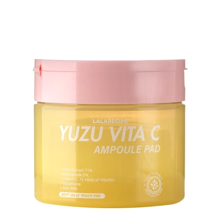 LalaRecipe - Yuzu Vita C Ampoule Pad - Ragyogtató Arckorongok - 150ml/80db