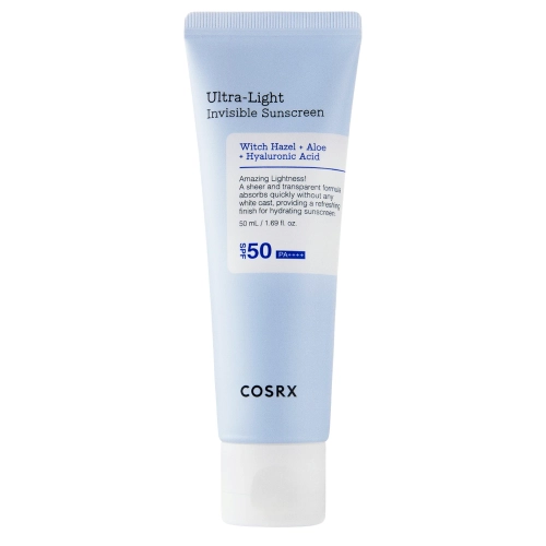 COSRX - Ultra - Light Invisible Sunscreen SPF50+/PA++++ - Hidratáló Hatású Könnyű Fényvédő Krém - 50ml