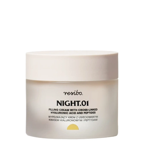 Resibo - NIGHT.01 - Feltöltő Krém Keresztkötött Hialuronsavval és Peptidekkel - 50ml