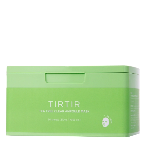 TIRTIR - Tea Tree Clear Ampoule Mask - Bőrnyugtató Fátyolmaszk Készlet - 30db/310g