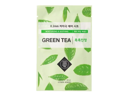 Etude House - 0.2mm Therapy Air Mask - Green Tea - Tisztító és Simító Fátyolmaszk Zöld Tea Kivonattal - 20ml