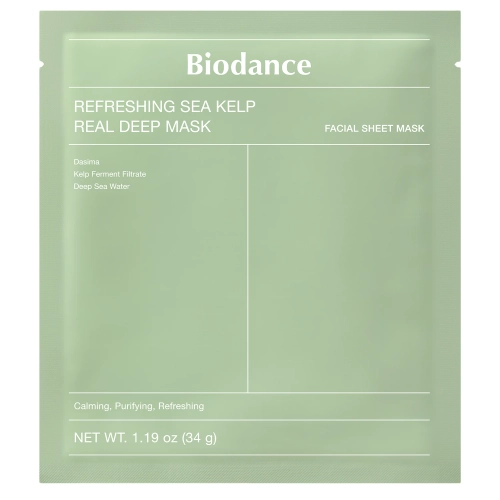 Biodance - Refreshing Sea Kelp Real Deep Mask - Bőryugtató és Hidratáló Fátyolmaszk - 1db/34g