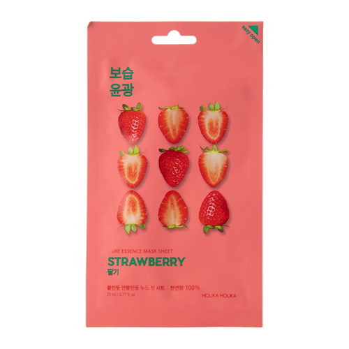 Holika Holika - Pure Essence Mask Sheet - Strawberry - Fátyolmaszk Eperkivonattal - 23ml