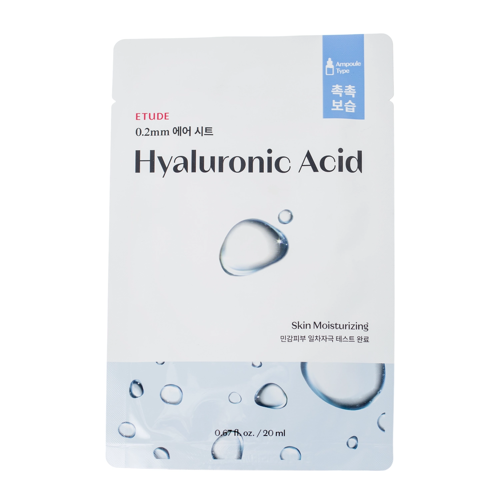 Etude House - 0.2mm Therapy Air Mask - Hyaluronic Acid - Hidratáló Hialuronsavas Fátyolmaszk - 20ml