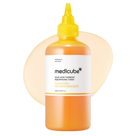 Medicube - Kojic Acid Turmeric Resurfacing Toner - Világosító Hatású Arctonik - 250ml