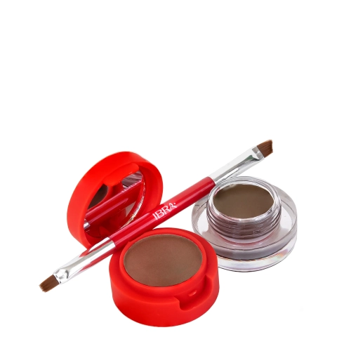 Ibra Makeup - Eyebrow Pomade & Powder - Szemöldökpomádé és Púder - Brown - 7g