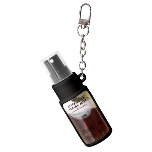 motomont - Silicone Keyrings+Afternoon Facial Mist - Hidratáló és Sminkfixáló Arcpermet Tokkal - Black - 20ml+1szt