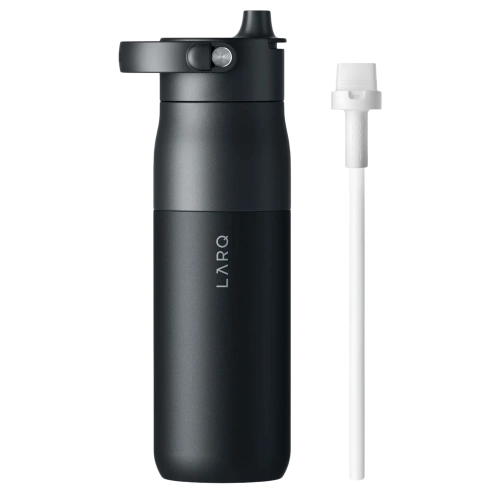 LARQ - Bottle Swig Top - Hőtartó Palack Szívószállal - Obsidian Black - 1L