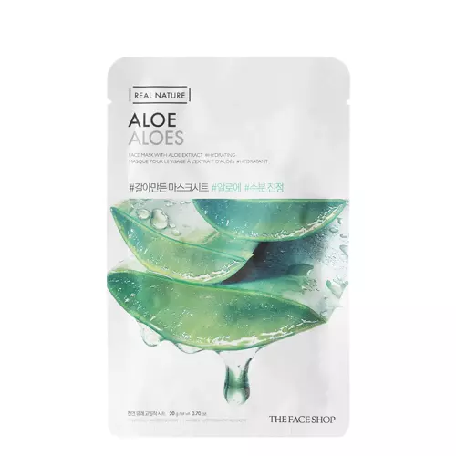 The Face Shop - Natural Mask - Aloe Vera - Fátyolmaszk Aloe Verával - 20g