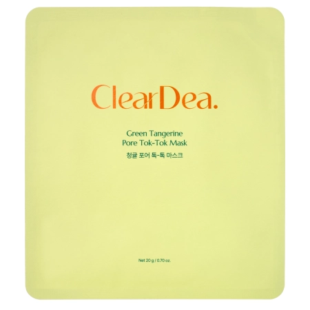 ClearDea - Green Tangerine Pore Tok-Tok Mask - Fátyolmaszk Hidratáló Arcmaszk Készlet - 20gx4