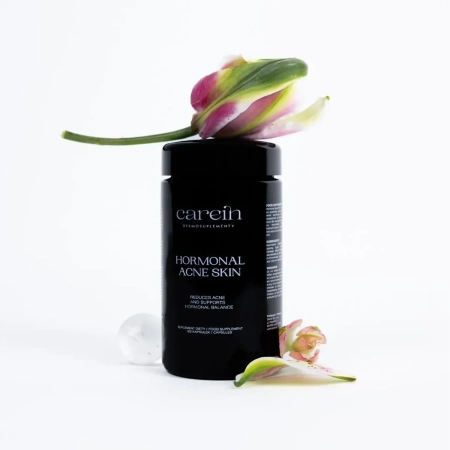 Carein - Hormonal Acne Skin - Étrend-kiegészítő - Pattanáscsökkentés és Hormonháztartás Támogatása - 120kapsz