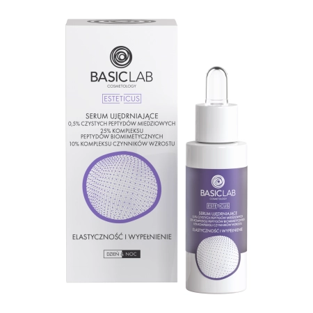 BasicLab - Rugalmasság és Feltöltés - Feszesítő Szérum 0.5% Réz Peptidekkel - 30ml