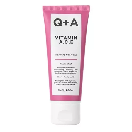 Q+A - Vitamin A.C.E. - Warming Gel Mask - Antioxidáns Maszk A-, C-, E-vitaminnal - 75ml