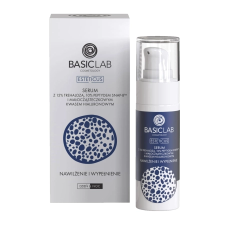 BasicLab - Esteticus - Hidratálás és feltöltés - Szérum 15% trehalózzal, 10% peptiddel és hialuronsavval - 30ml