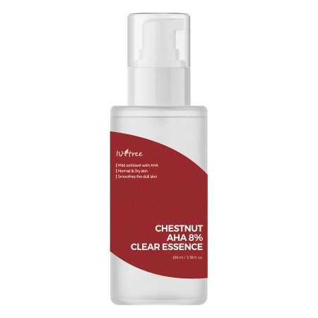 Isntree - Chestnut AHA 8% Clear Essence - Arcesszencia Tejsavval és Glikolsavval - 100ml