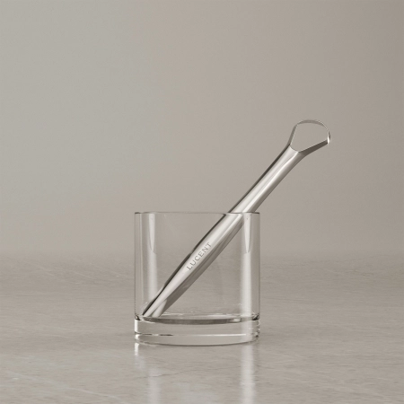 Lucent - Beam Tongue Scraper - Nyelvtisztító - Ezüst - 1db