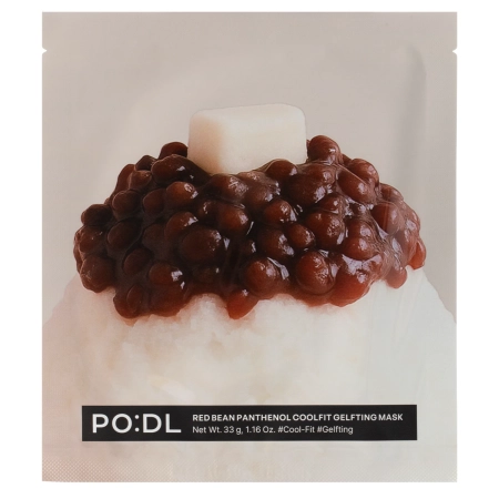 PO:DL - Red Bean Panthenol Coolfit Gelfting Mask Set - Bőrnyugtató Zselés Fátyolmaszk Szett - 4x33g