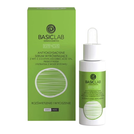 BasicLab - Esteticus - Ragyogtatás és Nyugtatás - Antioxidáns Kiegyenlítő Szérum 15% C-vitaminnal - 30ml