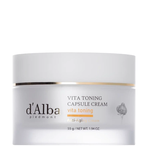 d'Alba - Vita Toning Capsule Cream - Hidratáló és Világosító Arckrém - 55g