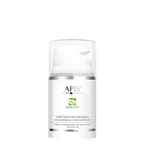 Apis - Home Terapis - Acne-Stop - Könnyű Normalizáló és Akne Elleni Krém Zöld Teával - 50ml