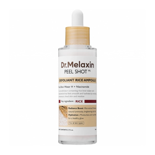 Dr.Melaxin - Peel Shot Exfoliating White Rice Ampoule - Gyengéden Hámlasztó Ampulla Rizskivonattal - 80ml